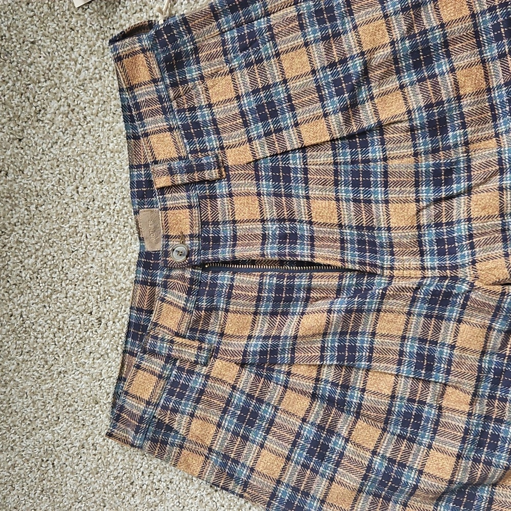 NWT Mother Denim Pleated Maven Prep Sneak Trousers In Delta Dawn Plaid size 30 - Picture 8 of 9